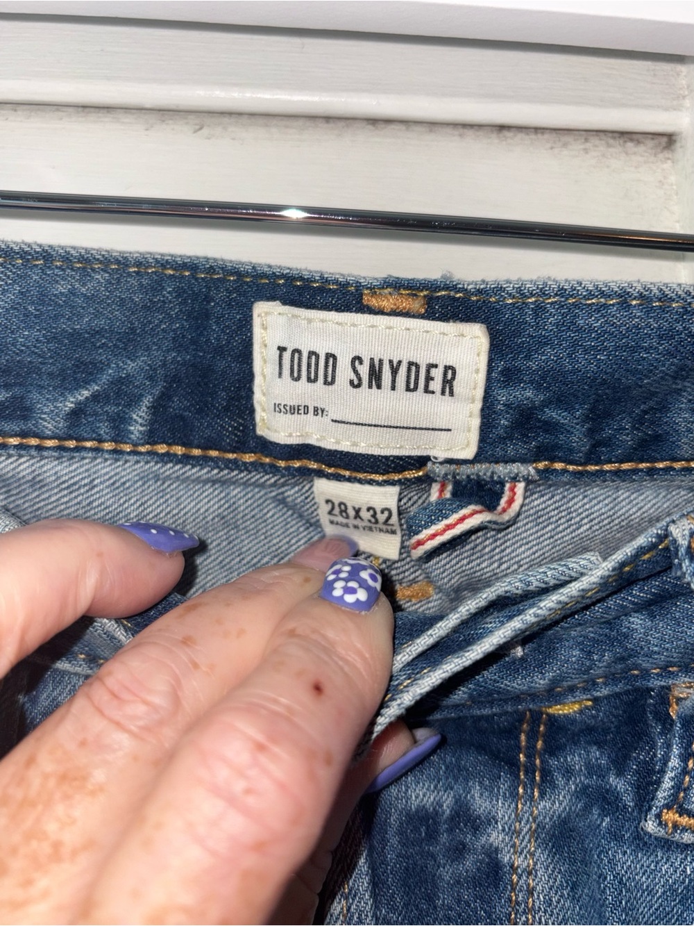 Todd Snyder Selvedge Denim Relaxed Fit Distressed Patchwork Jeans 28x32 - Picture 4 of 9